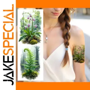 Watercolor Floral Temporary Tattoo Set