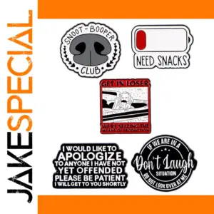 Cartoon-Themed Alloy Metal Brooch Set of Five