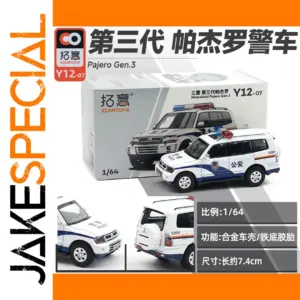 Mitsubishi Pajero Police Car Model 1:64 Scale