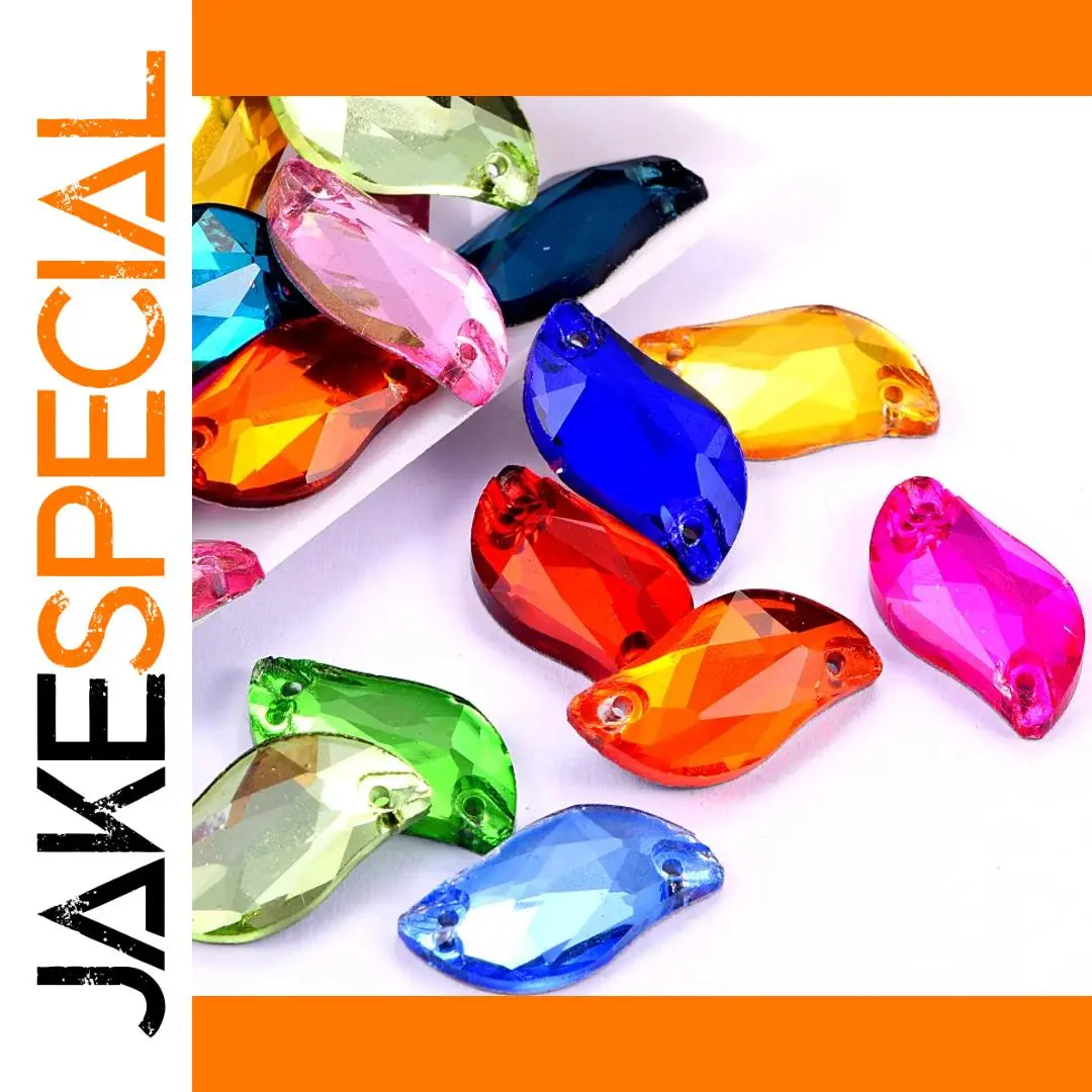 Vibrant Leaf-Shaped Rhinestones Set 1 Vibrant Leaf-Shaped Rhinestones Set