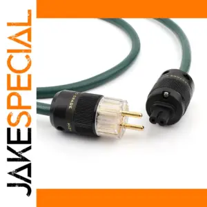 Premium Green Power Cable for Audio Devices