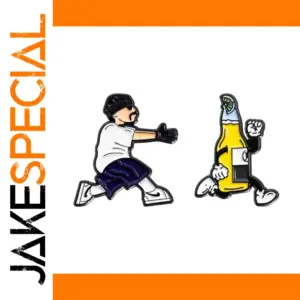 Fun Little Man Beer Bottle Pins Set