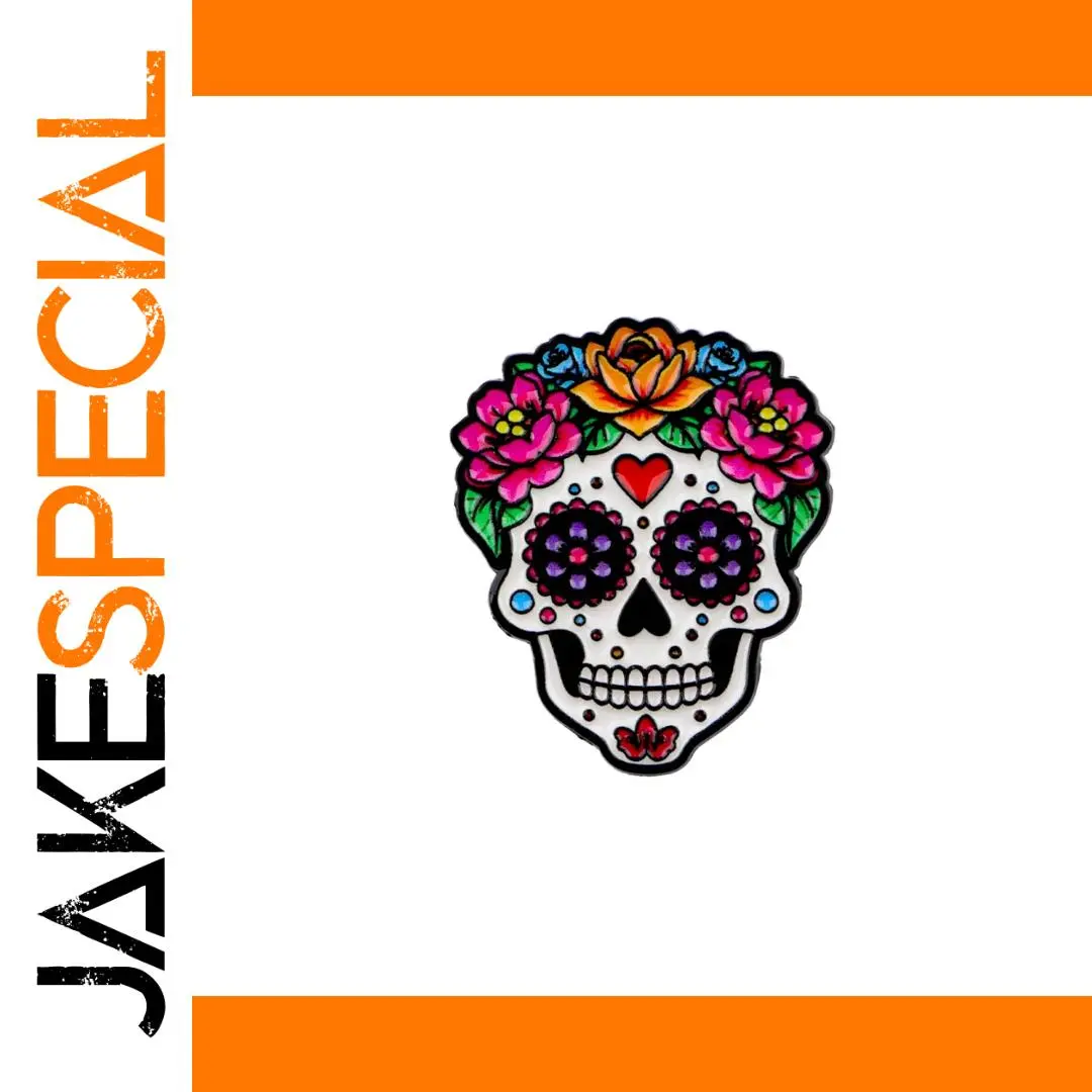 Vibrant Mexican Day of the Dead Brooch 1 Vibrant Mexican Day of the Dead Brooch