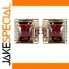 Red Crystal Cufflinks for Men