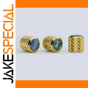 Aluminum Alloy Guitar Knob Set with Abalone Inlay