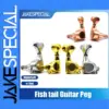 Fish Tail Guitar Tuning Pegs Set in Gold, Silver, Rose Gold