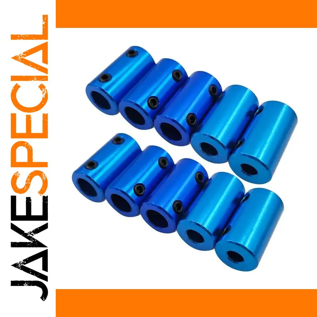 Blue Aluminum Flexible Couplings Set for 3D Printers 1 Blue Aluminum Flexible Couplings Set for 3D Printers