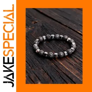 Natural Lava & Hematite Stone Bracelet