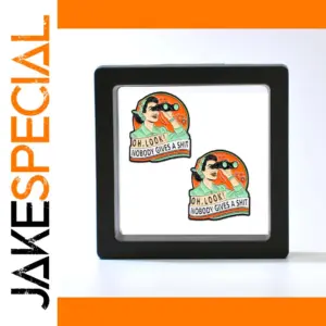 Rebellious Alloy Brooch Set with Vintage Graphics