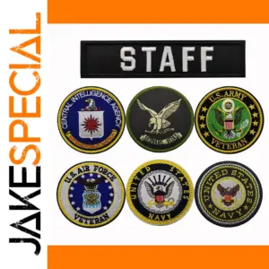 Embroidered Patch with Hook and Loop Backing