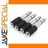Set of Four 6.35mm to 3.5mm Stereo Adapters