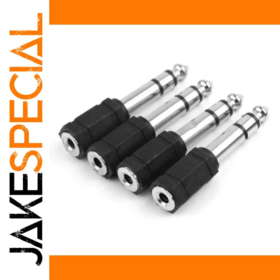 Set of Four 6.35mm to 3.5mm Stereo Adapters 1 Set of Four 6.35mm to 3.5mm Stereo Adapters