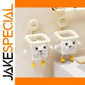 Dog-Shaped Wall-Mounted Toothbrush Holder
