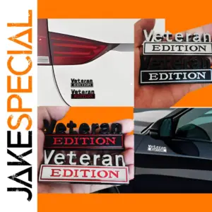 Veteran Edition Metal Car Badge 8.5x3.2cm