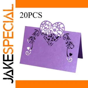 Heart-Shaped Glitter Place Cards for Events