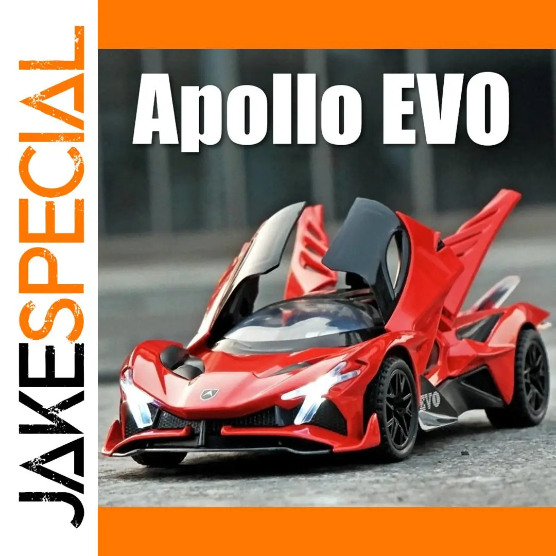 Red Apollo EVO 1:32 Scale Diecast Model Car 1 Red Apollo EVO 1:32 Scale Diecast Model Car