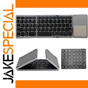 Gray Foldable Bluetooth Keyboard for Travel