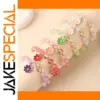 Vibrant Daisy Crystal Beaded Bracelets Set