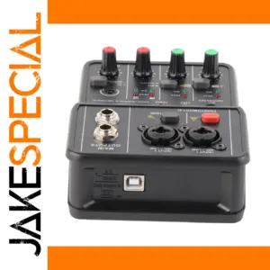 2-Channel USB Audio Mixer with XLR Inputs