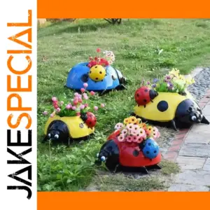 Pastel Ladybug Garden Ornament