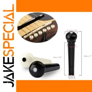 White Acoustic Guitar Bridge Pins Set with Puller