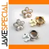 Elegant Floral Button Covers in Gold & Silver