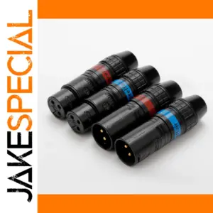 4-Pack Gold-Plated XLR Audio Connectors Set