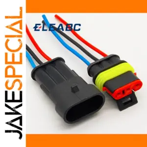 Waterproof 3-Pin Auto Connector Set for 220V