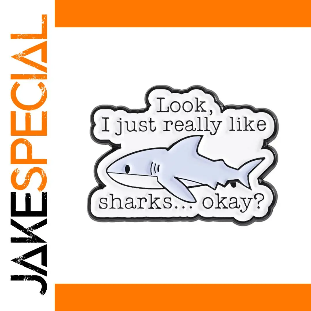 Playful Shark Brooch Set for Men and Women 1 Playful Shark Brooch Set for Men and Women