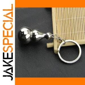 Metal Gourd Keychain with Bulbous Design