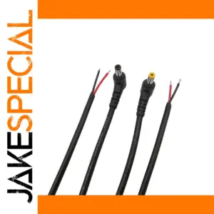 Right-Angle DC Power Cable for LEDs & Cameras