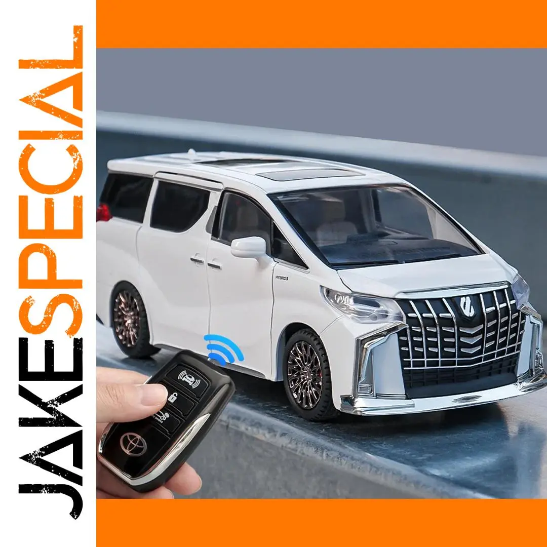 White Toyota Alphard 1:24 Scale Diecast Model 1 White Toyota Alphard 1:24 Scale Diecast Model