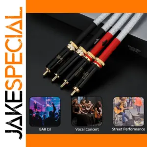 Premium 5N OCC Silver RCA Audio Cable for Hi-Fi Systems