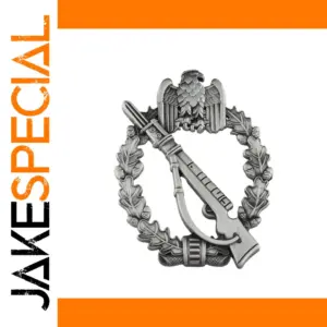 Rifle Assault Badge Medal in Muted Silver