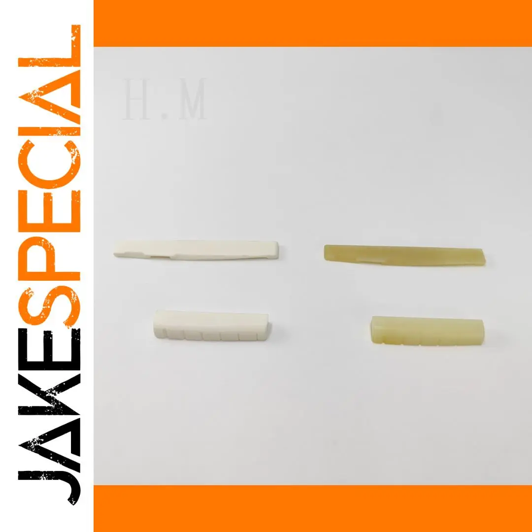 Bone Guitar Saddle and Nut Set for Folk Guitars 1 Bone Guitar Saddle and Nut Set for Folk Guitars