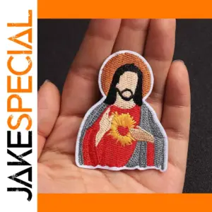 Set of 5 Embroidered Jesus Iron-On Patches