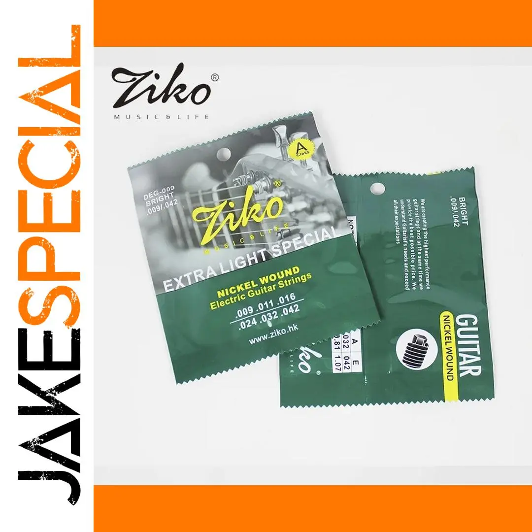 Ziko Stainless Steel Electric Guitar Strings Set 1 Ziko Stainless Steel Electric Guitar Strings Set