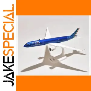 Vibrant Blue 1:200 Scale Toy Airplane Model