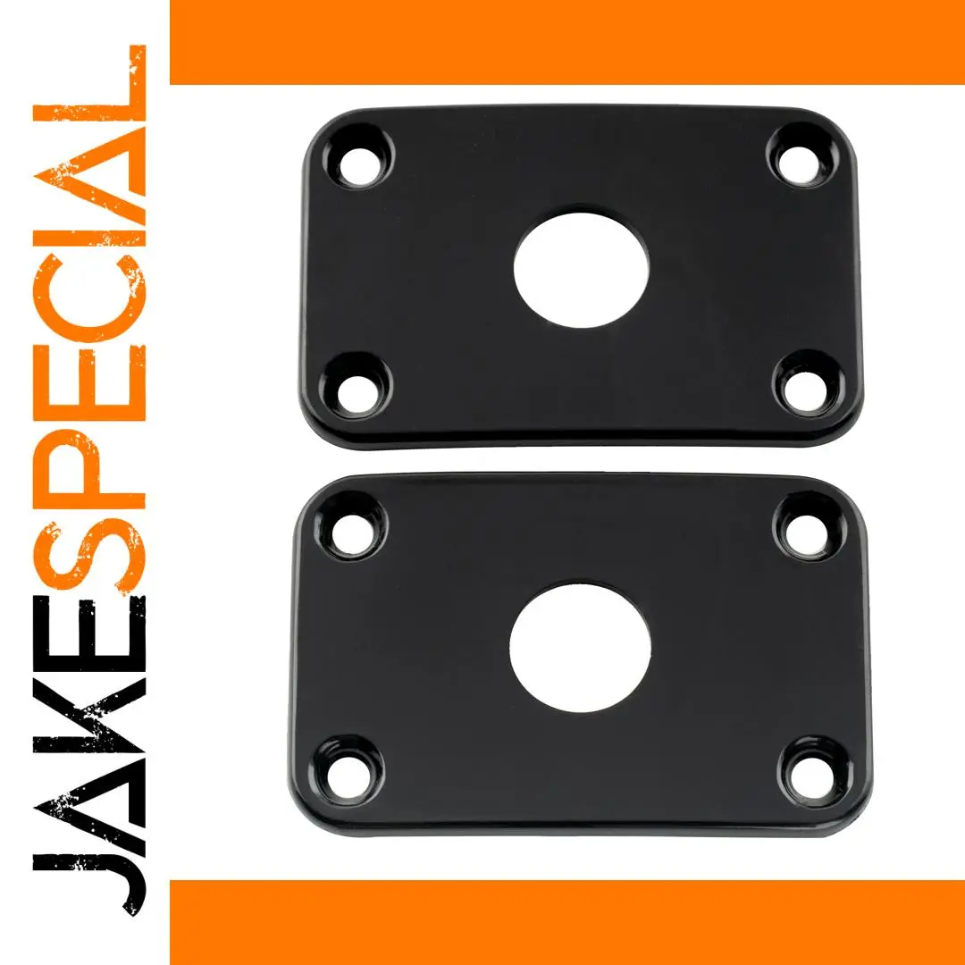 Set of Two Curved Guitar Jack Plates 1 Set of Two Curved Guitar Jack Plates