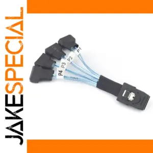Mini SAS SFF-8087 to 4X SATA Data Cable