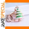 Festive Green Christmas Tree Keychain