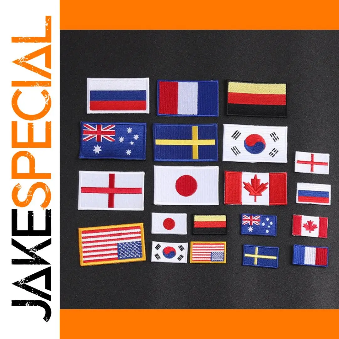 Embroidered Country Flag Patch Collection 1 Embroidered Country Flag Patch Collection