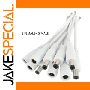 DC Power Connector Set 2.1mm x 5.5mm for Electronics