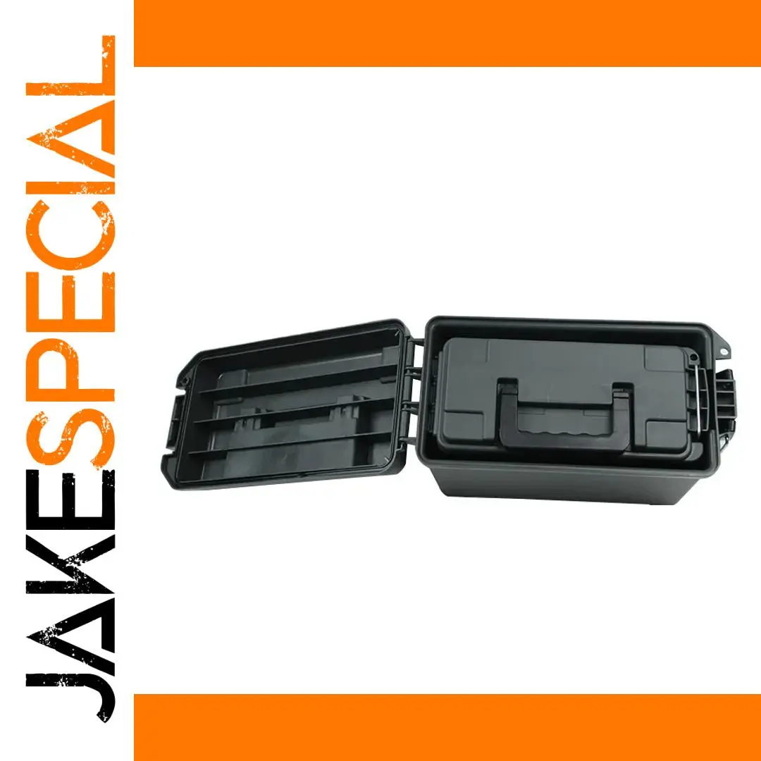 High-Strength Plastic Ammo Box in Black 1 High-Strength Plastic Ammo Box in Black