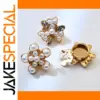 Vintage Pearl Rhinestone Flower Button for Jackets