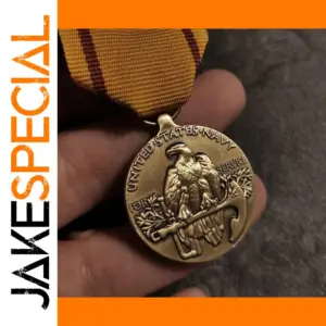 Vintage US Military Service Medal with Ribbon