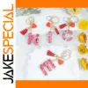 Colorful Initial Letter Keychain for Women
