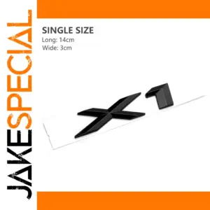 BMW X1 3D Black Chrome Letters Sticker E84 F48 U11