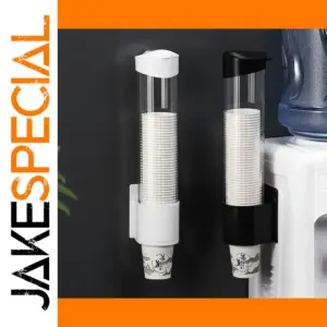 Wall-mounted Disposable Cup Dispenser with Dust Cover