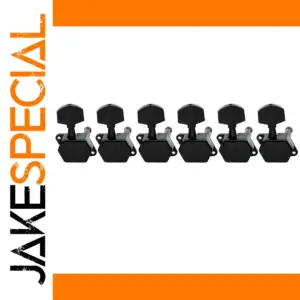 6-Pack Black Semi-Closed Guitar Tuners Set
